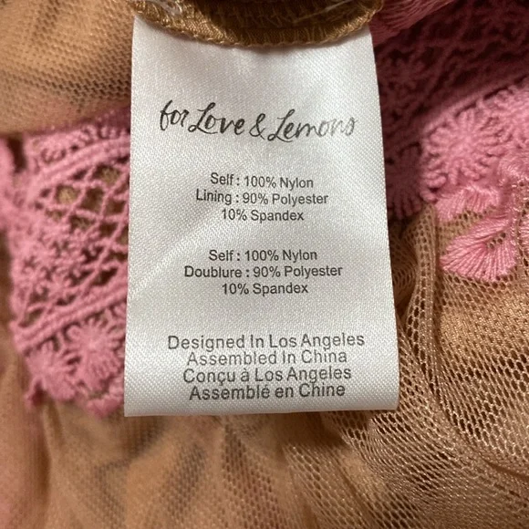 NWT For Love & Lemons Dress Temecula Pink Embroidered Maxi Size M - Picture 7 of 8